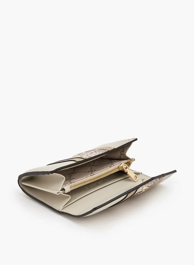Celeste IVORY Textured Wallet With Snap Button Closure for Women | Best Price UAE